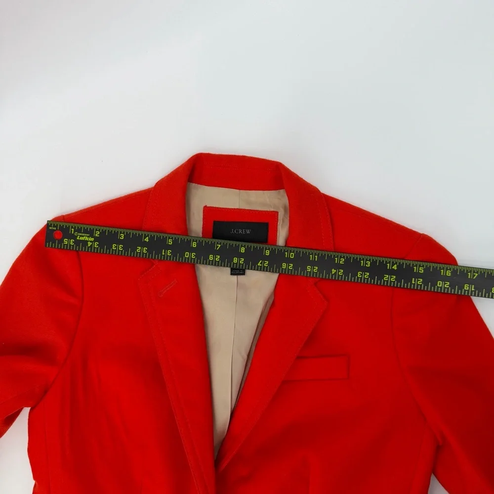 J‎ Crew Schoolboy Blazer Orange Women’s Size 0 Wool Jacket Career - Picture 12 of 12